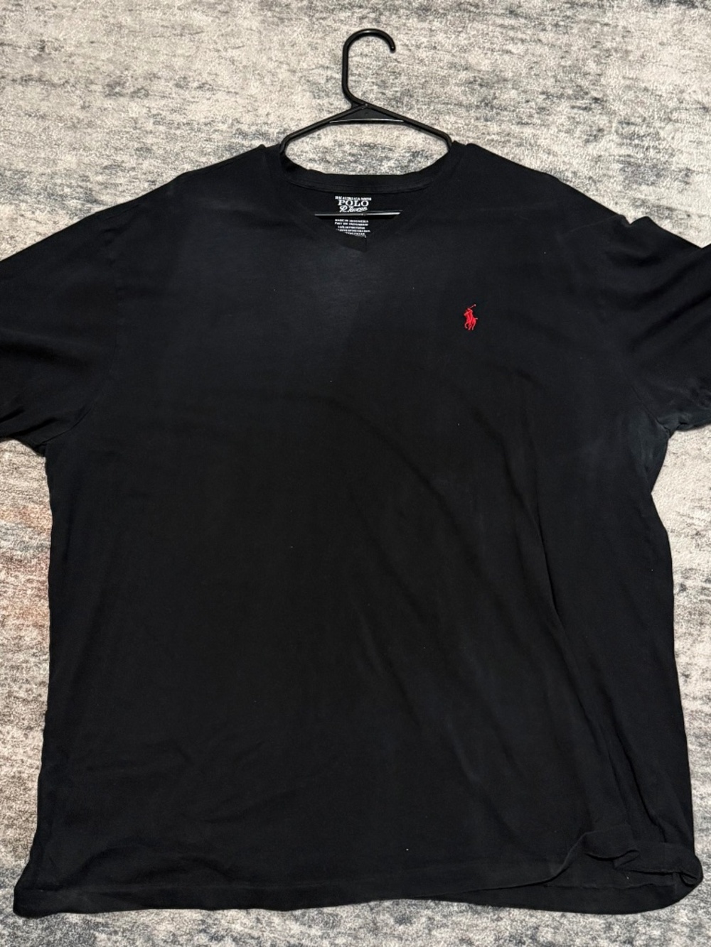 Polo Ralph Lauren Black V-Neck T-Shirt XXL